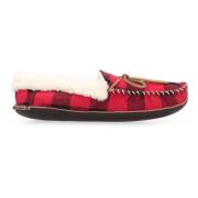 Tartan motief pantoffels met shearling voering Polo Ralph Lauren , Red...