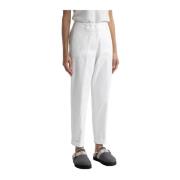 Perzikkleurige gabardine wortelbroek Peserico , White , Dames