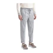 Wollen, zijden en kasjmier tweed joggingbroek Peserico , Gray , Heren