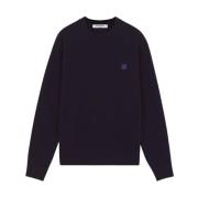 Wol Vos Gebreid Maison Kitsuné , Blue , Heren