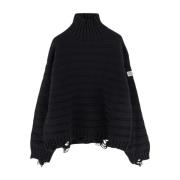 Gezellige Turtleneck Gebreid MM6 Maison Margiela , Black , Heren