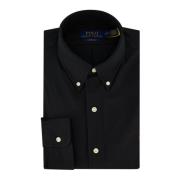 Zwart casual overhemd katoenmix Polo Ralph Lauren , Black , Heren