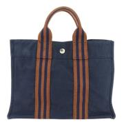 Pre-owned Cotton handbags Hermès Vintage , Blue , Dames