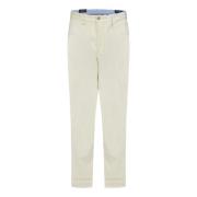 Witte Corduroy Broek Elegante Rechte Pasvorm Polo Ralph Lauren , White...