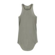 Geribbelde Tanktop Basic Viscose Rick Owens , Green , Dames