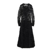 Zwarte Mohair Damesjurk Ganni , Black , Dames