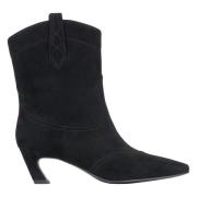 Zwarte Velours Cowboylaarzen voor Vrouwen Estro , Black , Dames