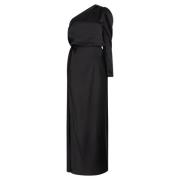 Zwarte Off-Shoulder Avondjurk met Split Dante 6 , Black , Dames