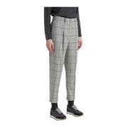 Geruite wollen flanellen wortelbroek Peserico , Gray , Dames