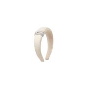 Haarband met Punto Luce rand Peserico , Beige , Dames