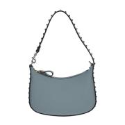 Mini Rockstud Leren Tas Valentino Garavani , Blue , Dames