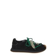 Suede Runner Sneaker Dolce & Gabbana , Black , Heren