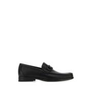 Elegante zwarte leren loafers Salvatore Ferragamo , Black , Heren