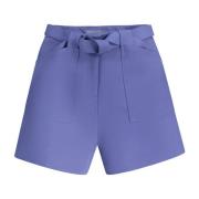 Blauwe Dames Shorts met Zakken en Logo Guess , Blue , Dames