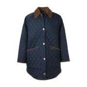 Polyester Jas voor Stijlvolle Outfits Barbour , Blue , Dames