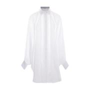 Witte Oversized Kant Katoenen Overhemd Ermanno Scervino , White , Dame...