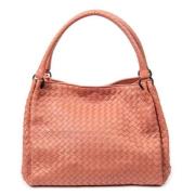 Pre-owned Leather handbags Bottega Veneta Vintage , Pink , Dames