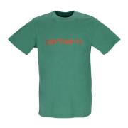 Script Tee Bonsai/brick T-shirt Carhartt Wip , Green , Heren