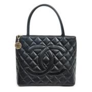 Pre-owned Leather chanel-bags Chanel Vintage , Black , Dames