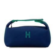 Pre-owned Canvas pouches Hermès Vintage , Blue , Dames