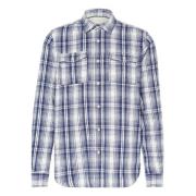 Geruite Flanellen Overhemd voor Regular Fit Scotch & Soda , Blue , Her...