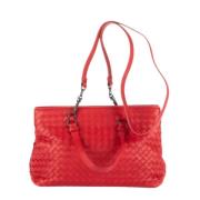 Pre-owned Leather handbags Bottega Veneta Vintage , Red , Dames