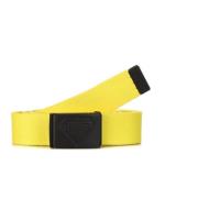 Gele Stoffen Riem met Metalen Gesp Iuter , Yellow , Heren