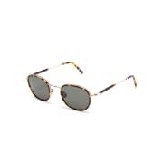 Mosha SUN Tortoise Gold Sunglasses Moscot , Brown , Unisex