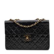 Pre-owned Leather chanel-bags Chanel Vintage , Black , Dames