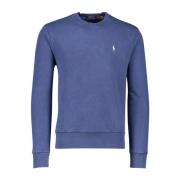 Blauwe Ronde Hals Katoenen Trui Polo Ralph Lauren , Blue , Heren