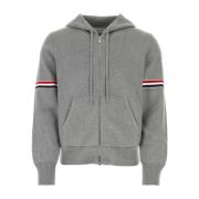 Comfortabele Grijze Katoenen Sweatshirt Thom Browne , Gray , Heren