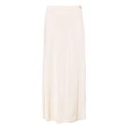 Vloeibare Omslagrok Helmut Lang , White , Dames