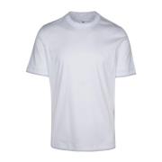 Casual Katoenen T-Shirt voor Mannen Brunello Cucinelli , White , Heren