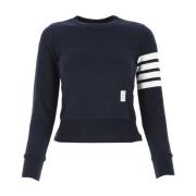 Middernachtblauw Katoenen Sweatshirt Thom Browne , Blue , Dames