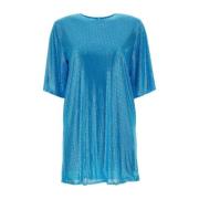 Mesh Versierde T-Shirt Jurk Giuseppe Di Morabito , Blue , Dames