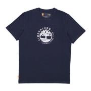 Grafische Tee Donker Saffier Heren T-shirt Timberland , Blue , Heren