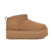 Klassieke Ultra Mini Platform Laarzen UGG , Brown , Dames