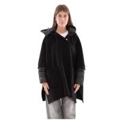 Oversized Jas van Gemengde Stof Pinko , Black , Dames