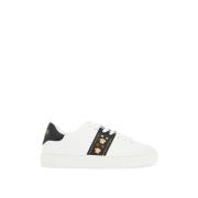 Medusa Studded Eco-Leather Sneakers Versace , White , Dames