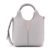 Leren handtas met metalen detail Tod's , Gray , Dames