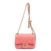 Pre-owned Leather chanel-bags Chanel Vintage , Pink , Dames