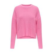 Luna Pullover Gebreide Trui Only , Pink , Dames