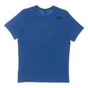 Blauw Fijn Tee Korte Mouw T-Shirt The North Face , Blue , Heren