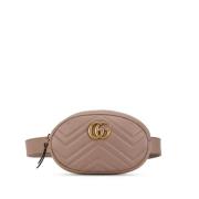 Pre-owned Leather shoulder-bags Gucci Vintage , Beige , Dames