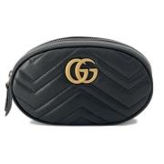 Pre-owned Leather shoulder-bags Gucci Vintage , Black , Dames