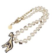 Pre-owned Fabric dior-jewelry Dior Vintage , White , Dames