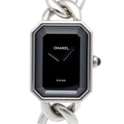 Pre-owned Stainless Steel watches Chanel Vintage , Black , Dames