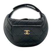 Pre-owned Leather handbags Chanel Vintage , Black , Dames