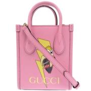 Pre-owned Leather handbags Gucci Vintage , Pink , Dames