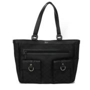 Pre-owned Canvas totes Gucci Vintage , Black , Dames